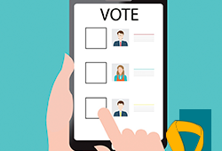 ilustração votação online